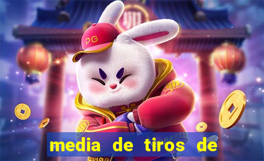 media de tiros de meta por jogo